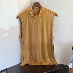 Sleeveless Cowl Neck Blouse in Mustard